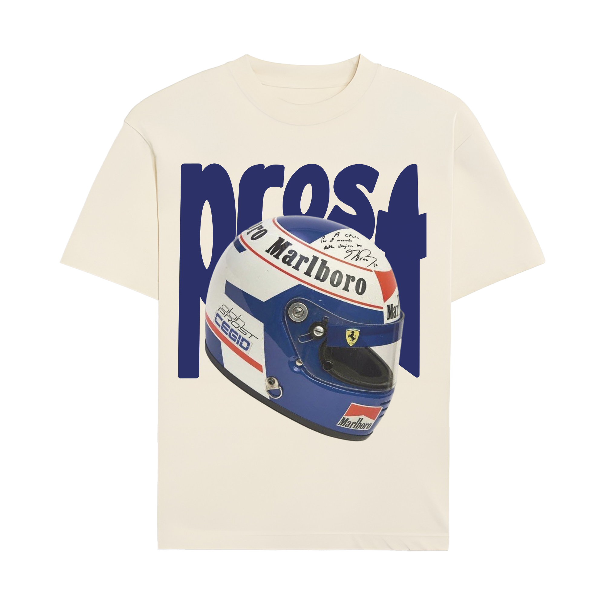 Alain Prost Helmet Graphic T-shirt