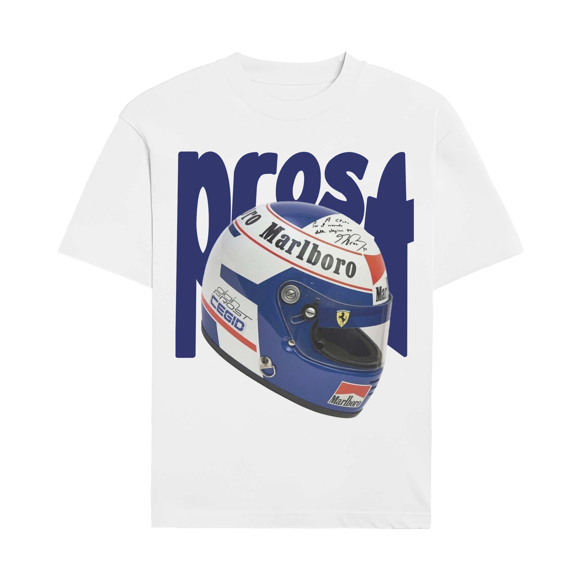 Alain Prost Helmet Graphic T-shirt