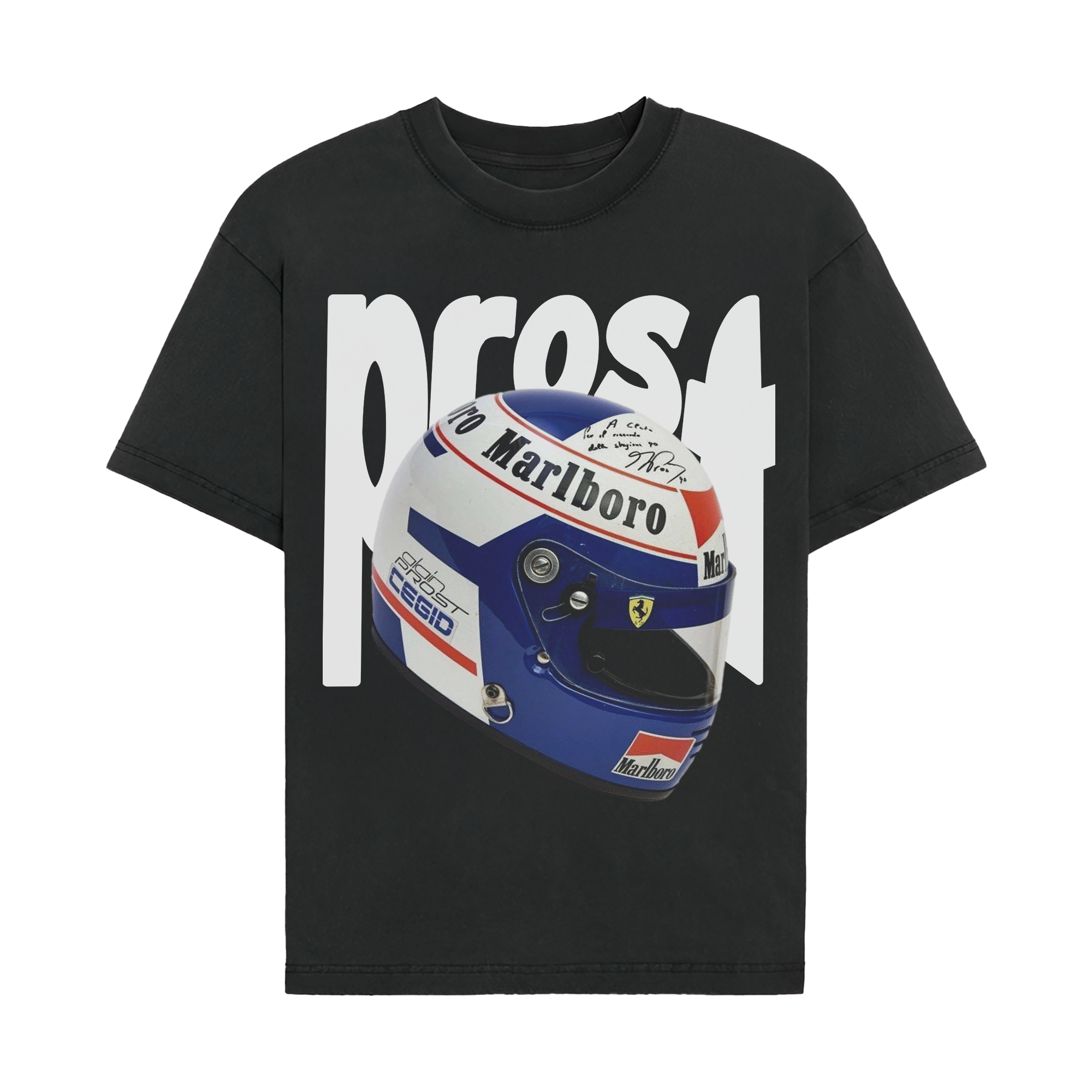 Alain Prost Helmet Graphic T-shirt