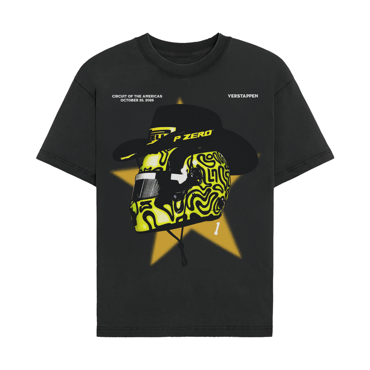 Lando Cowboy Helmet Tee - Black front