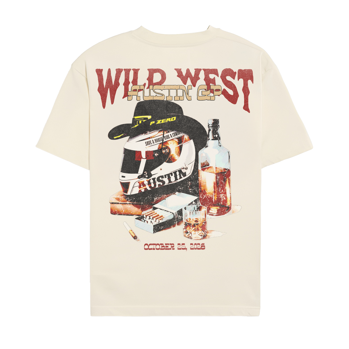 Wild West Austin Graphic Tee - Off-White back