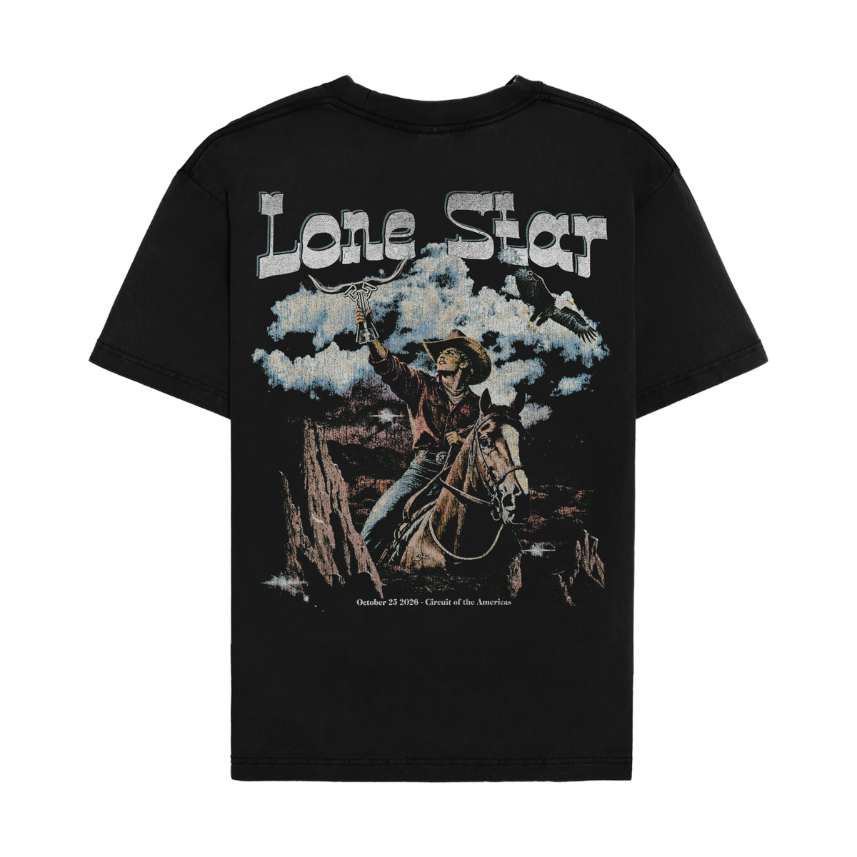 Lone Star Austin Trophy Graphic Tee - Black back