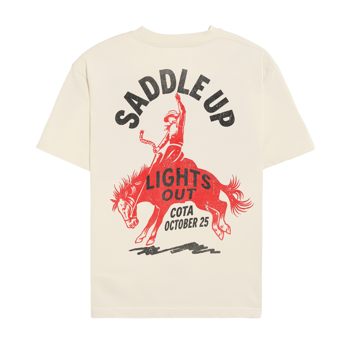 Saddle Up Lights Out Graphic Tee - Off-White back