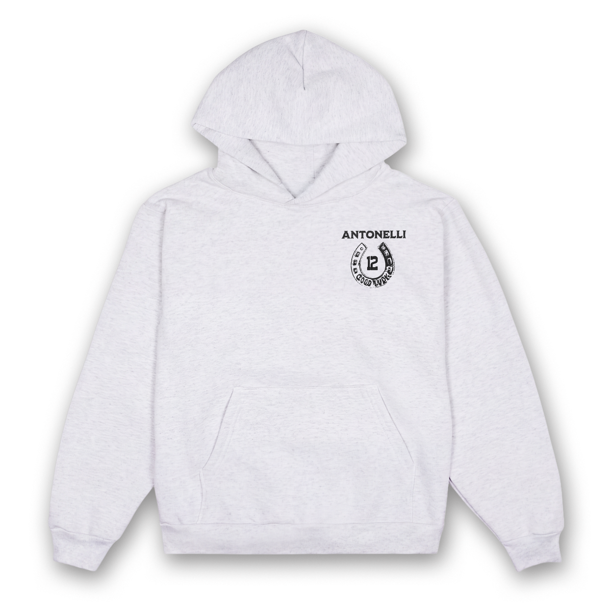 Antonelli Cowboy Helmet Hoodie - Ash front