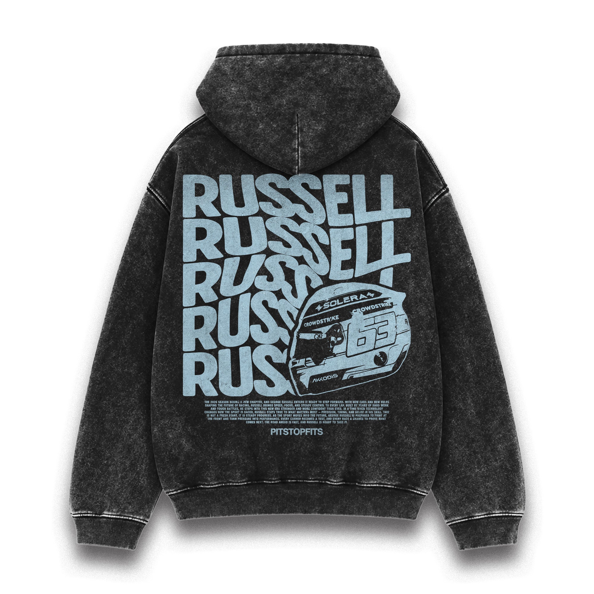 Russell Driver Helmet Washed Hoodie