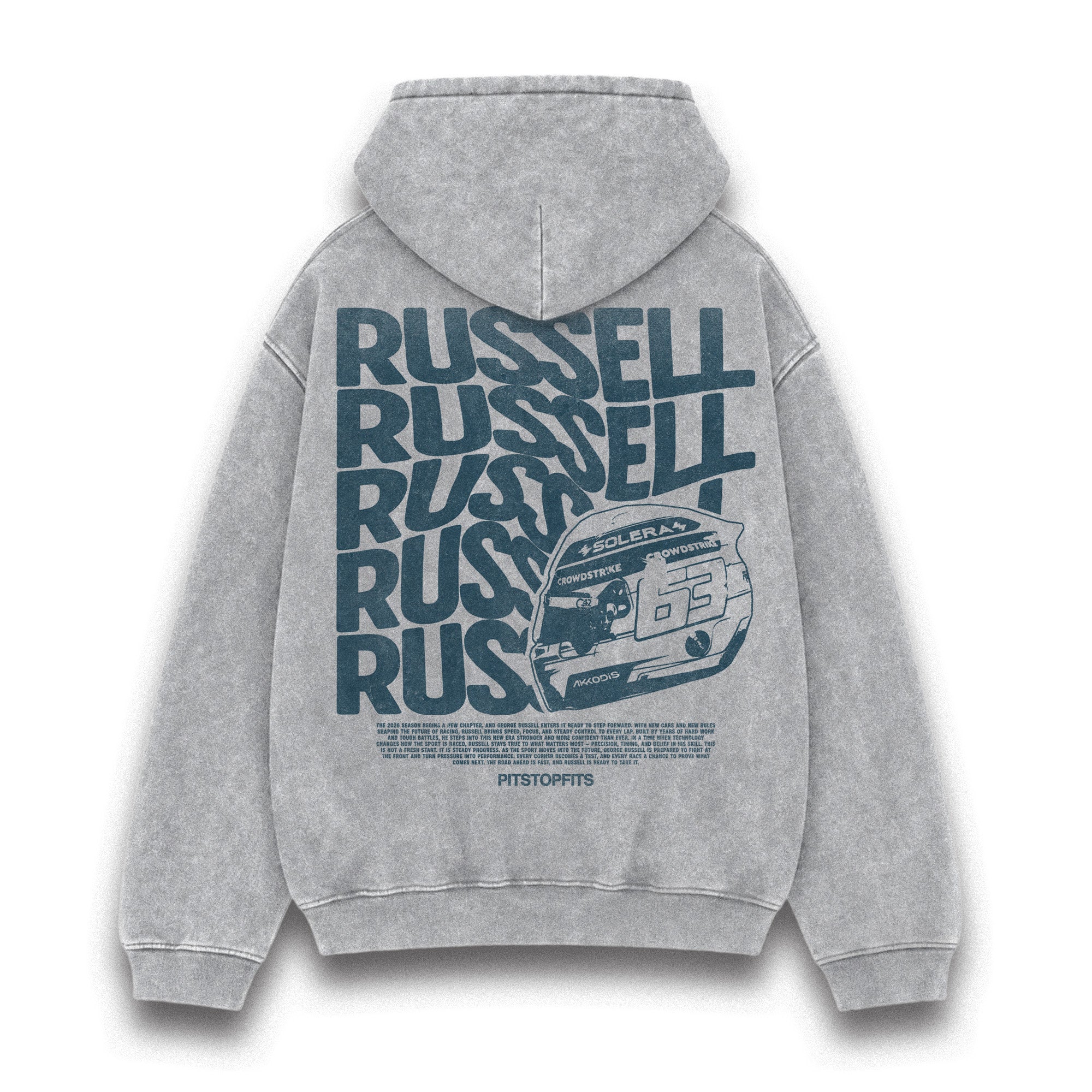 Russell Driver Helmet Washed Hoodie