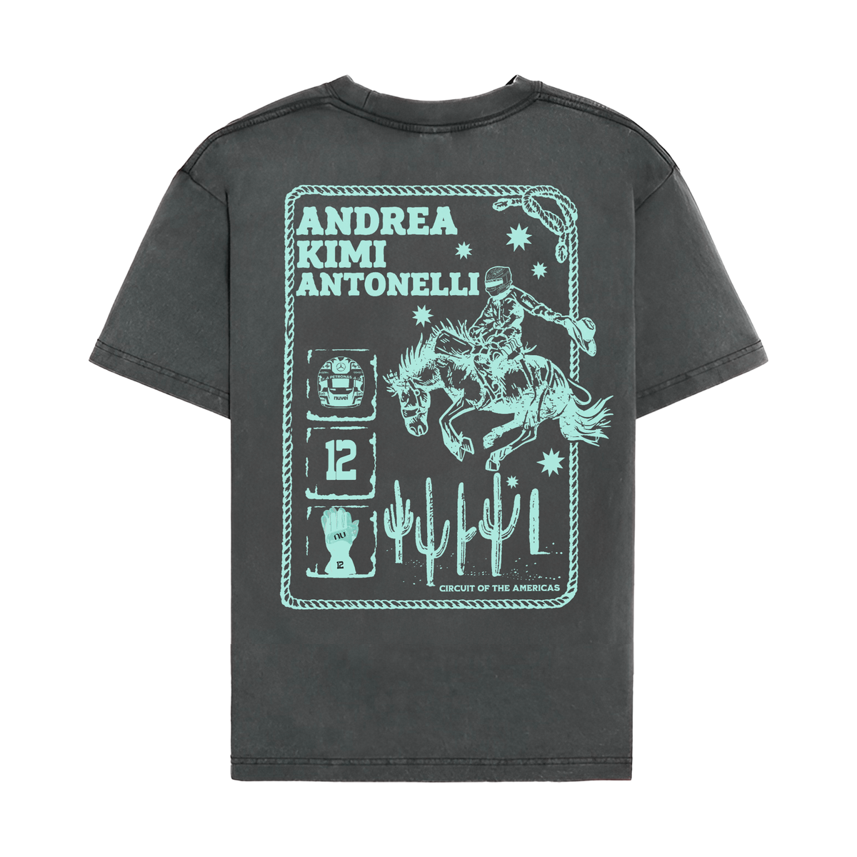 Antonelli Cowboy Tee - Washed Black back
