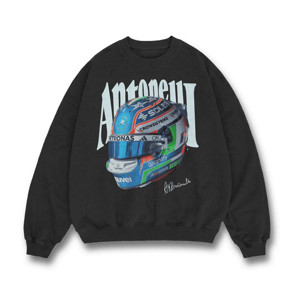 Antonelli Helmet Crewneck - Black front