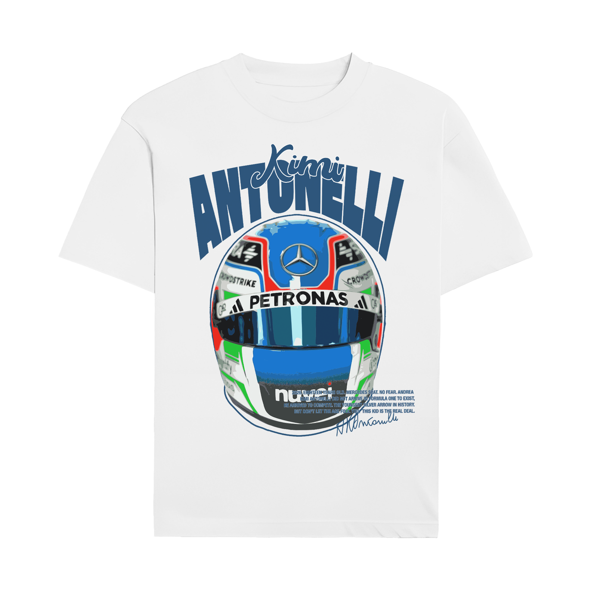 Antonelli V2 Helmet Tee - White front