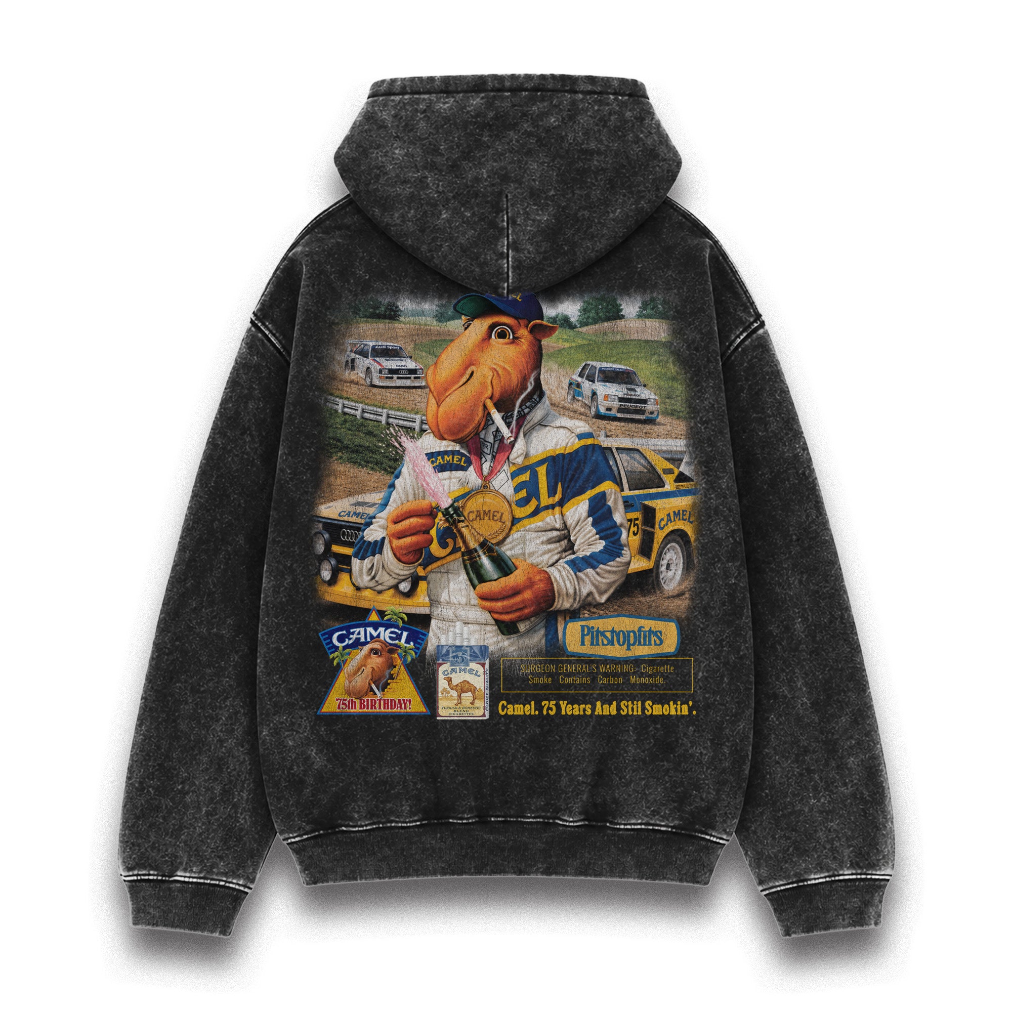 Camel Racing Washed Hoodie V2
