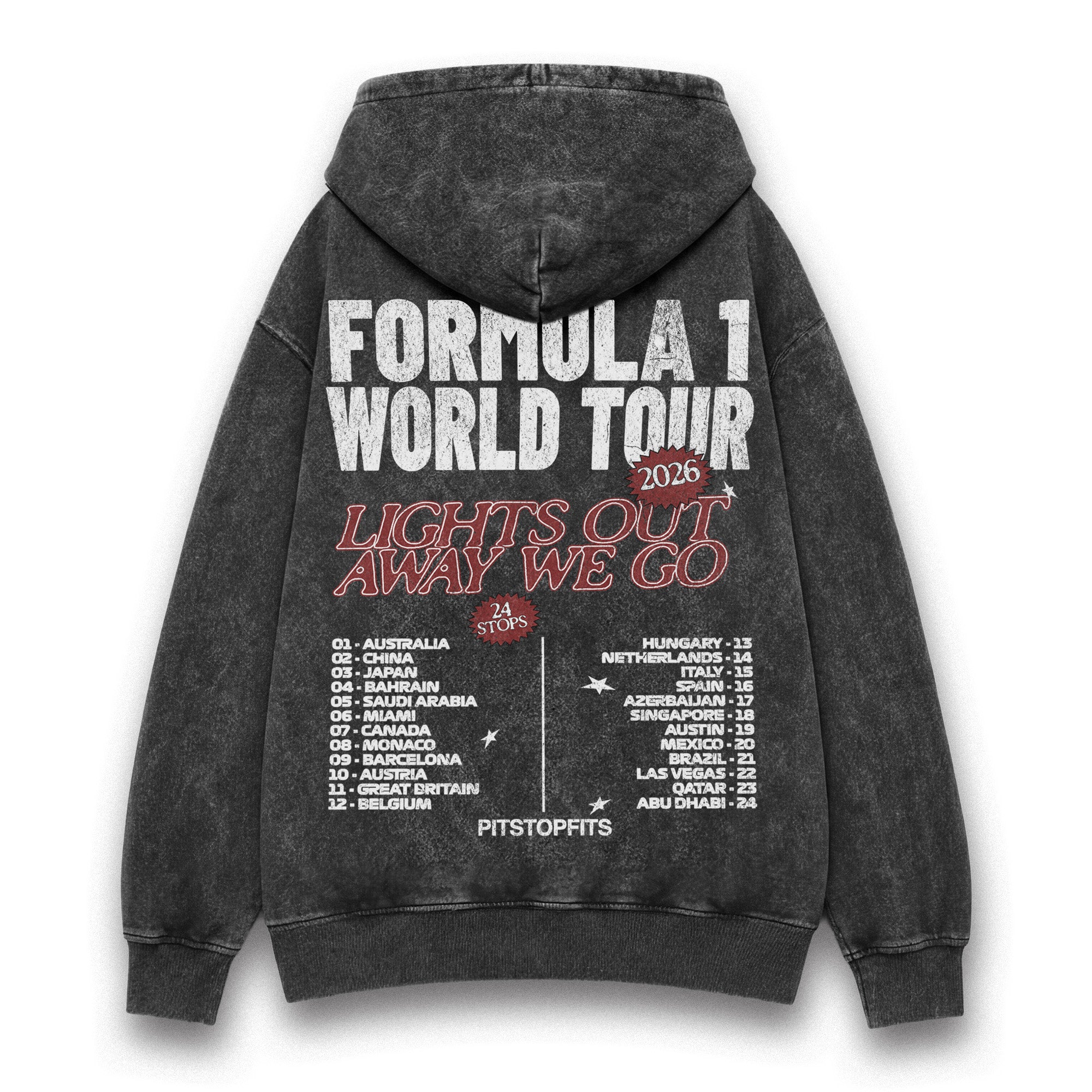 F1 World Tour 2026 Washed Hoodie