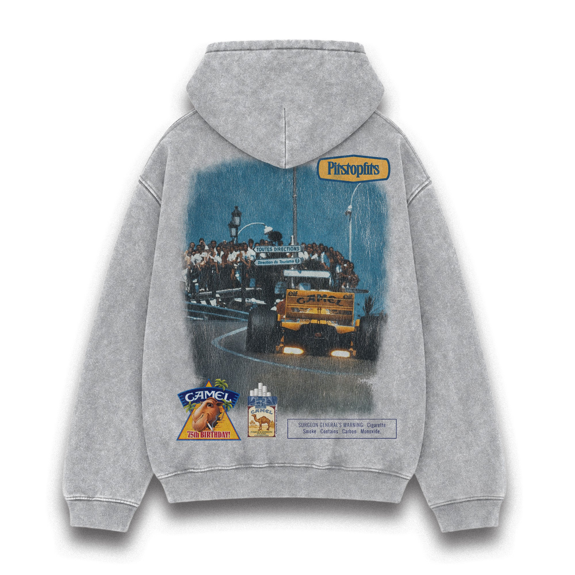 Camel Vintage F1 Washed Hoodie