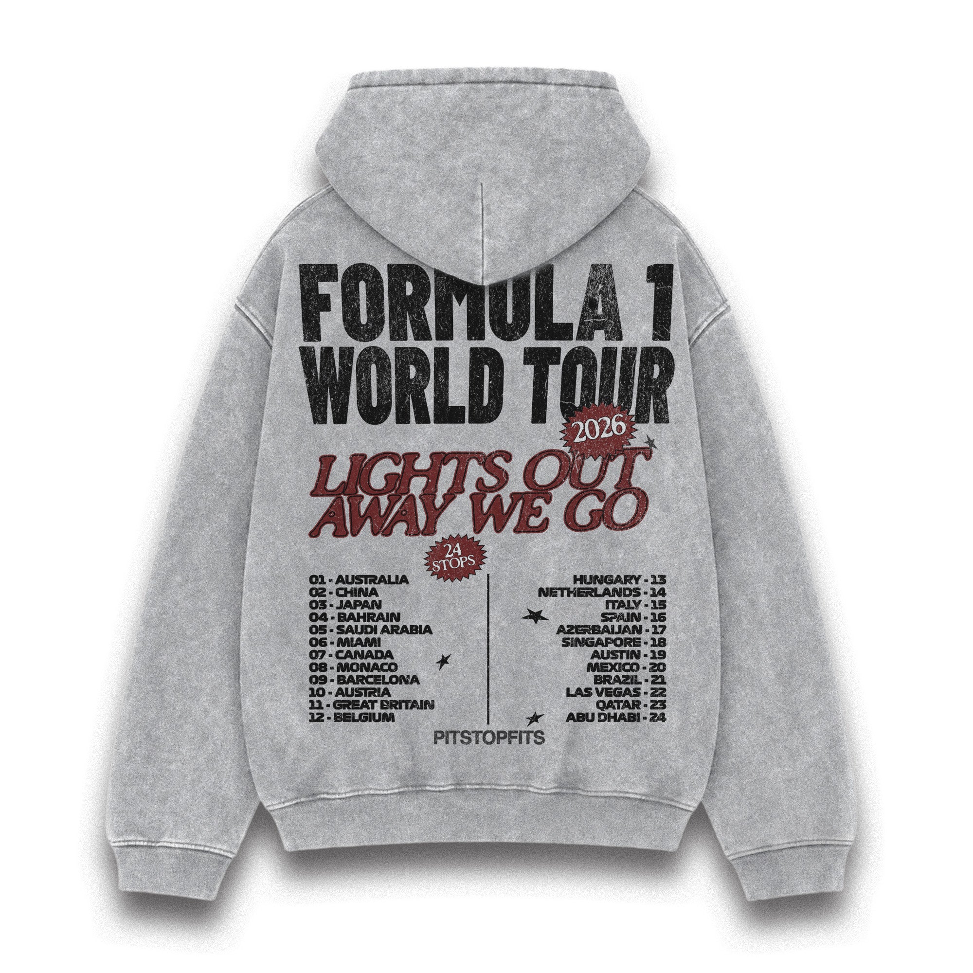F1 World Tour 2026 Washed Hoodie