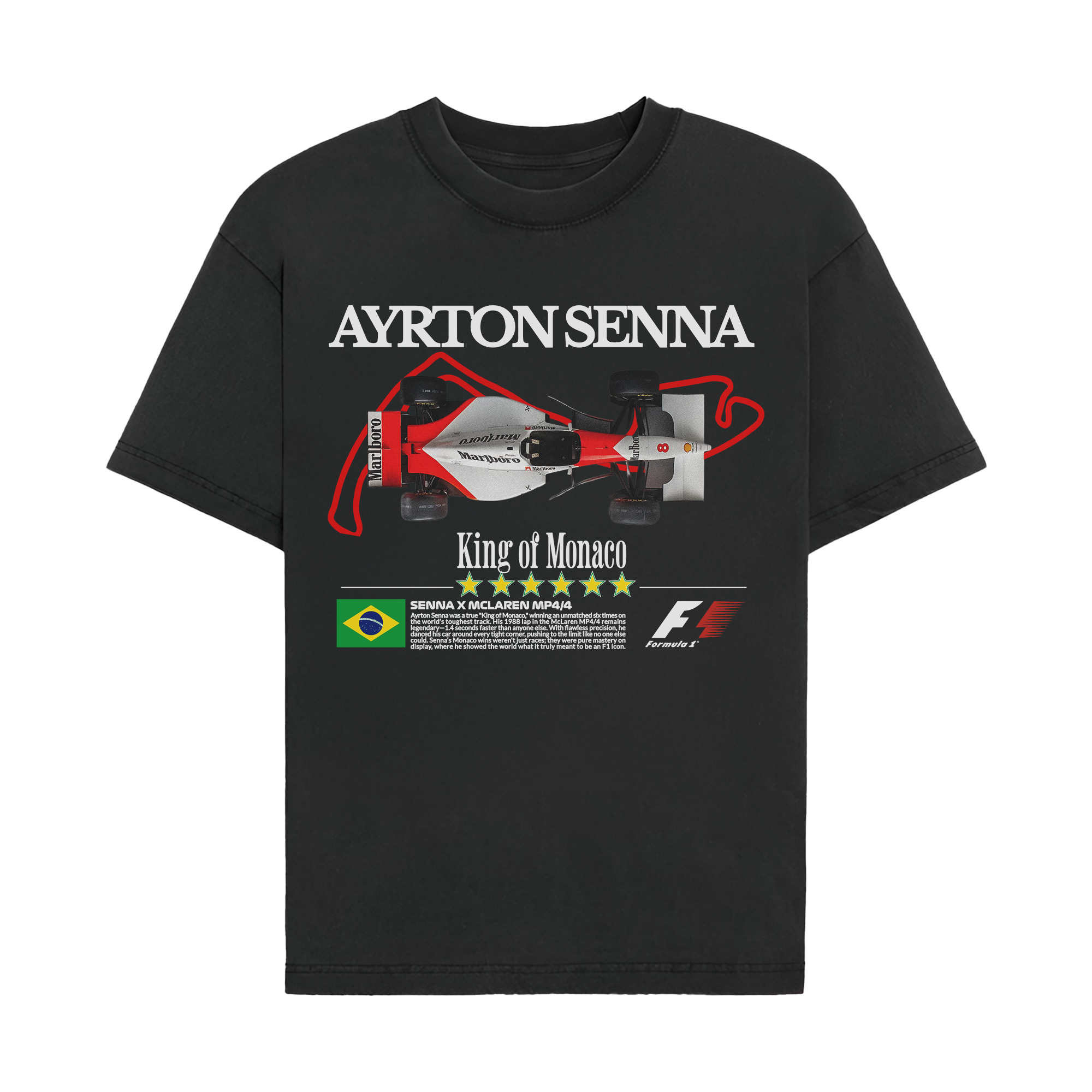 Ayrton Senna "King of Monaco" T-shirt
