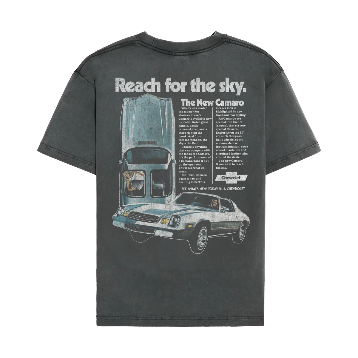 Camaro Vintage Graphic Shirt - Washed Black back