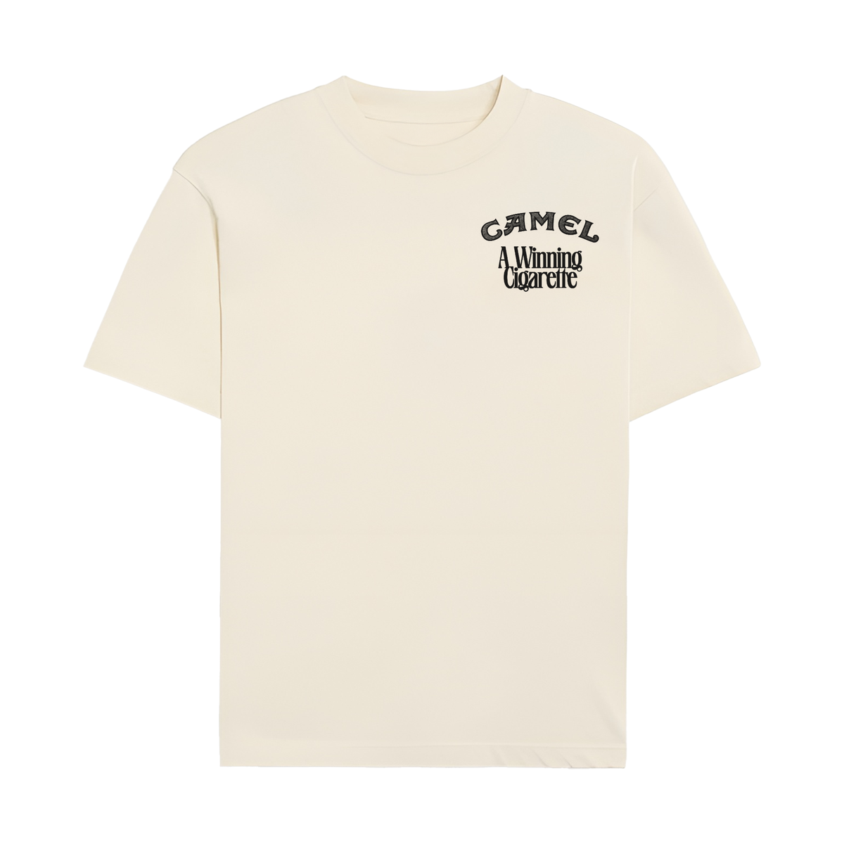 Camel Vintage Racing Graphic Shirt - Off-White front