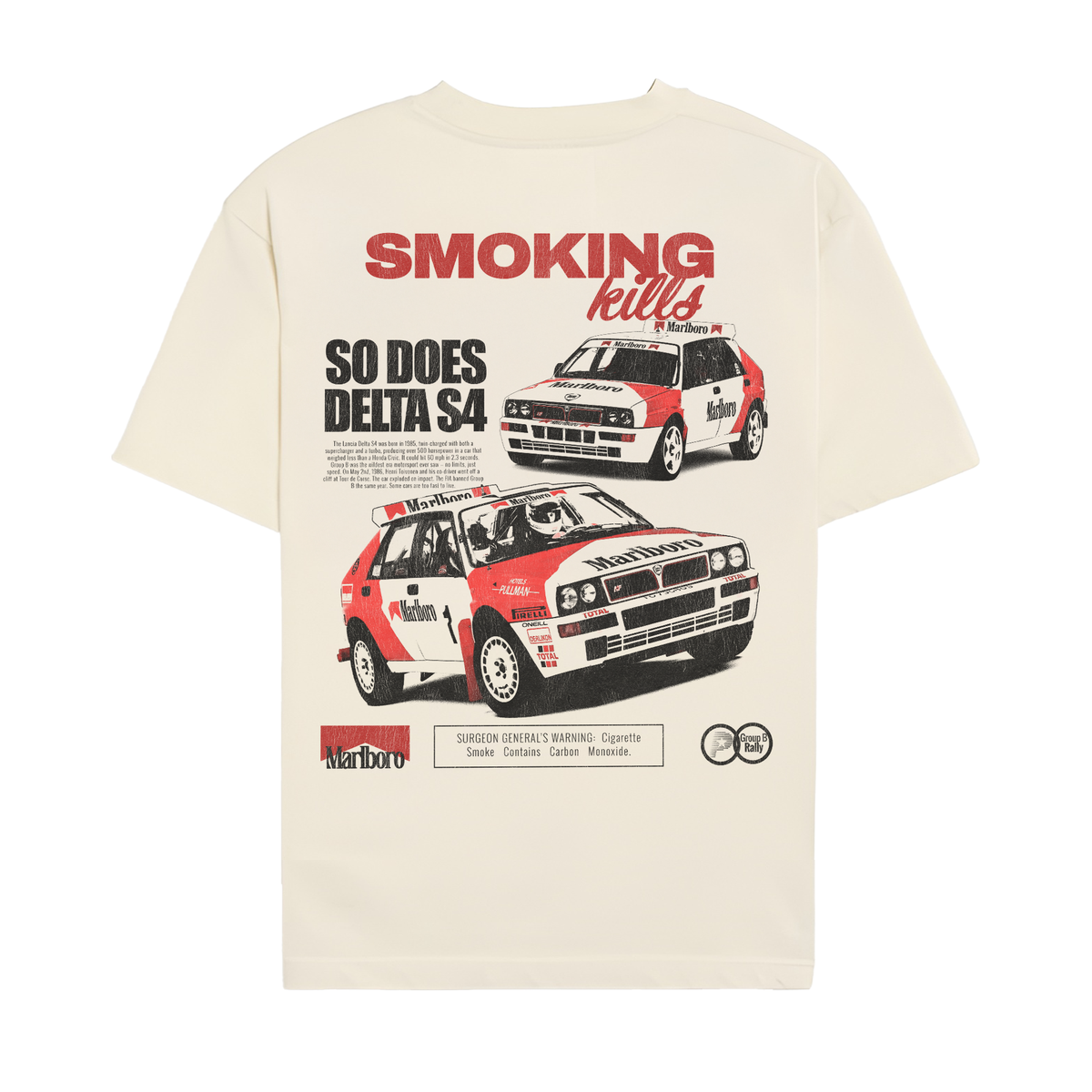 Group B Vintage Rally Shirt - Off-White back