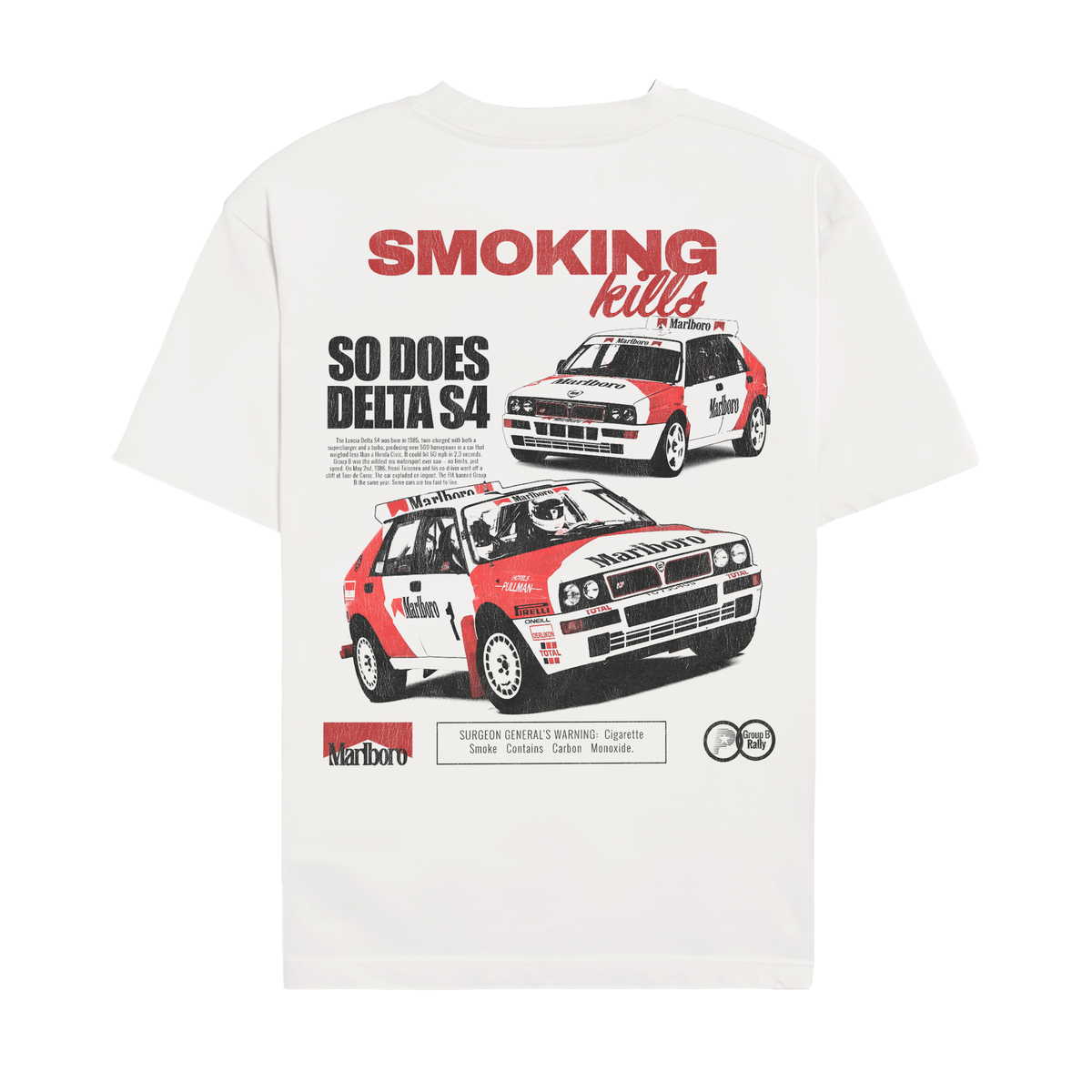 Group B Vintage Rally Shirt - White back