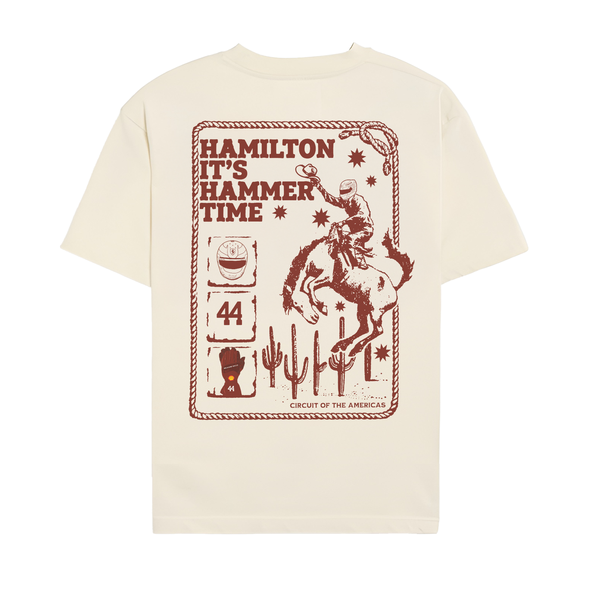 Hamilton Cowboy Tee - Off-White back