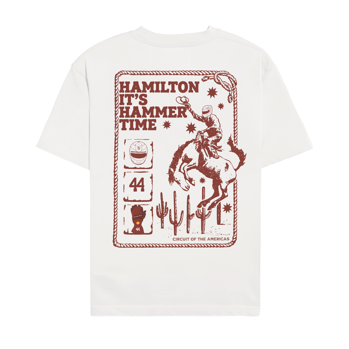 Hamilton Cowboy Tee - White back
