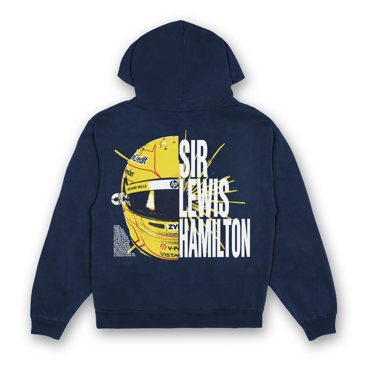 Hamilton Split Helmet Hoodie - Navy back