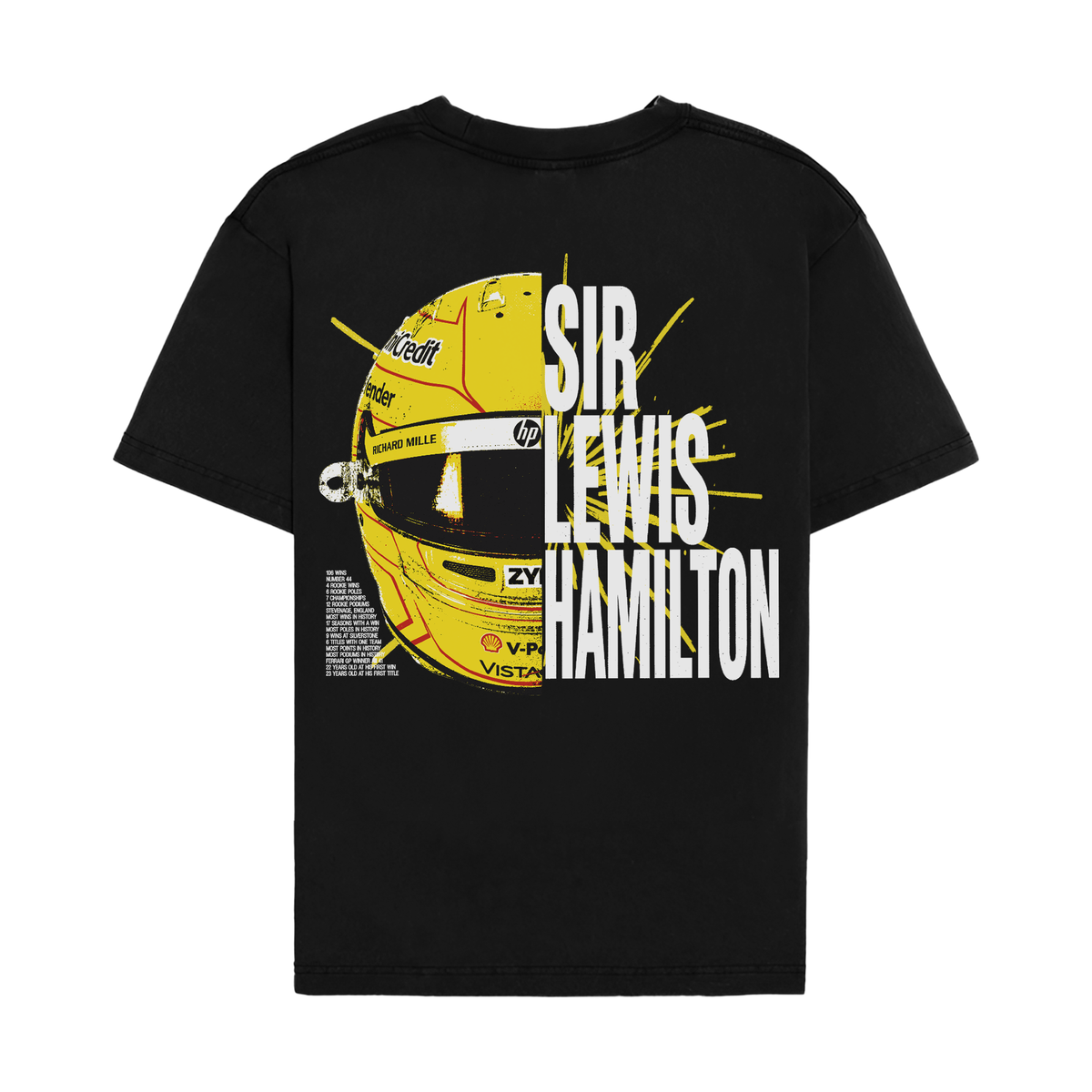 Hamilton Split Helmet Tee - Black back