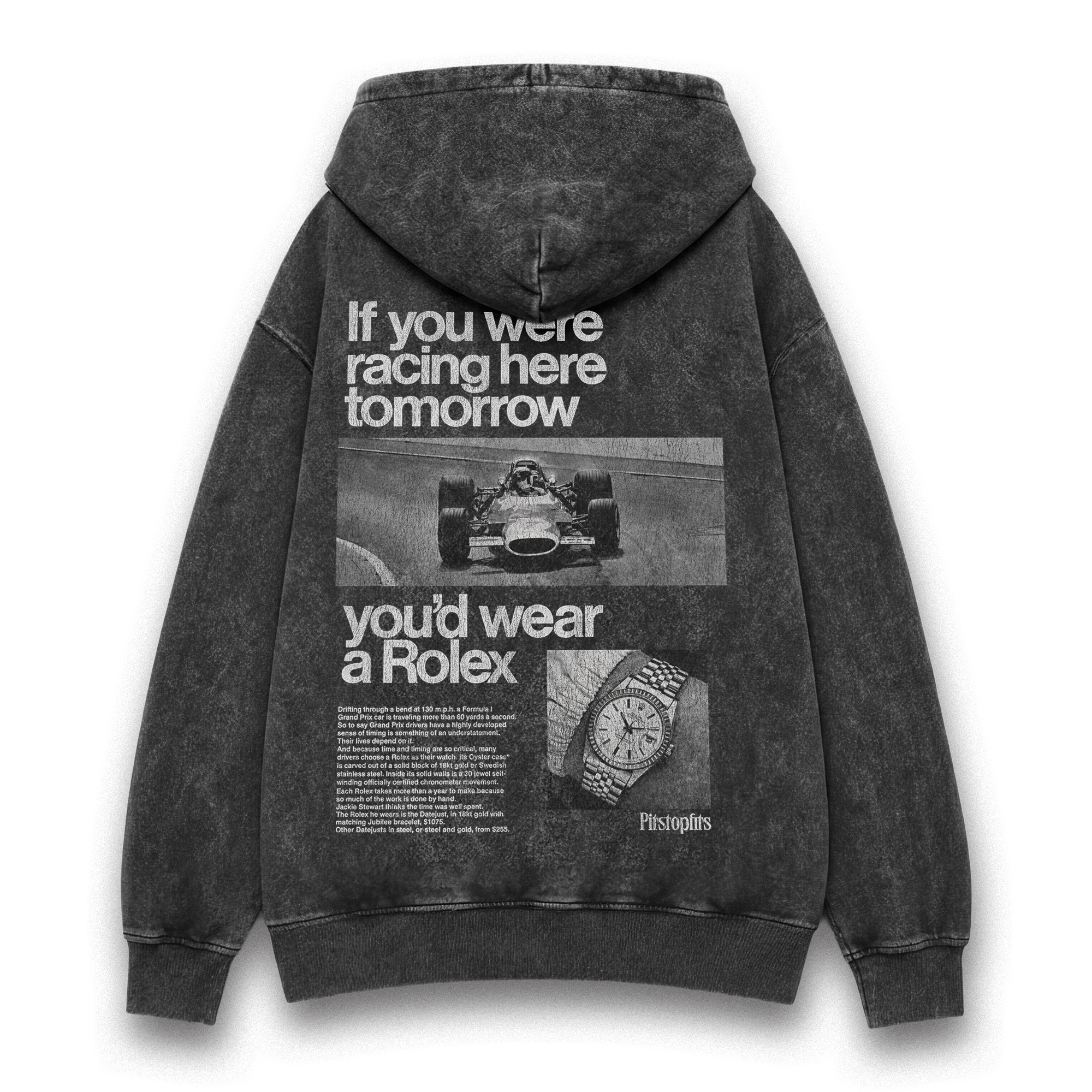 Vintage Racing Graphic Washed Hoodie