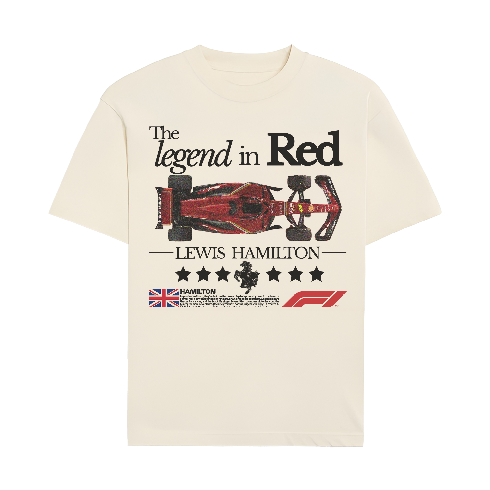 Lewis Hamilton Legend in Red T-shirt