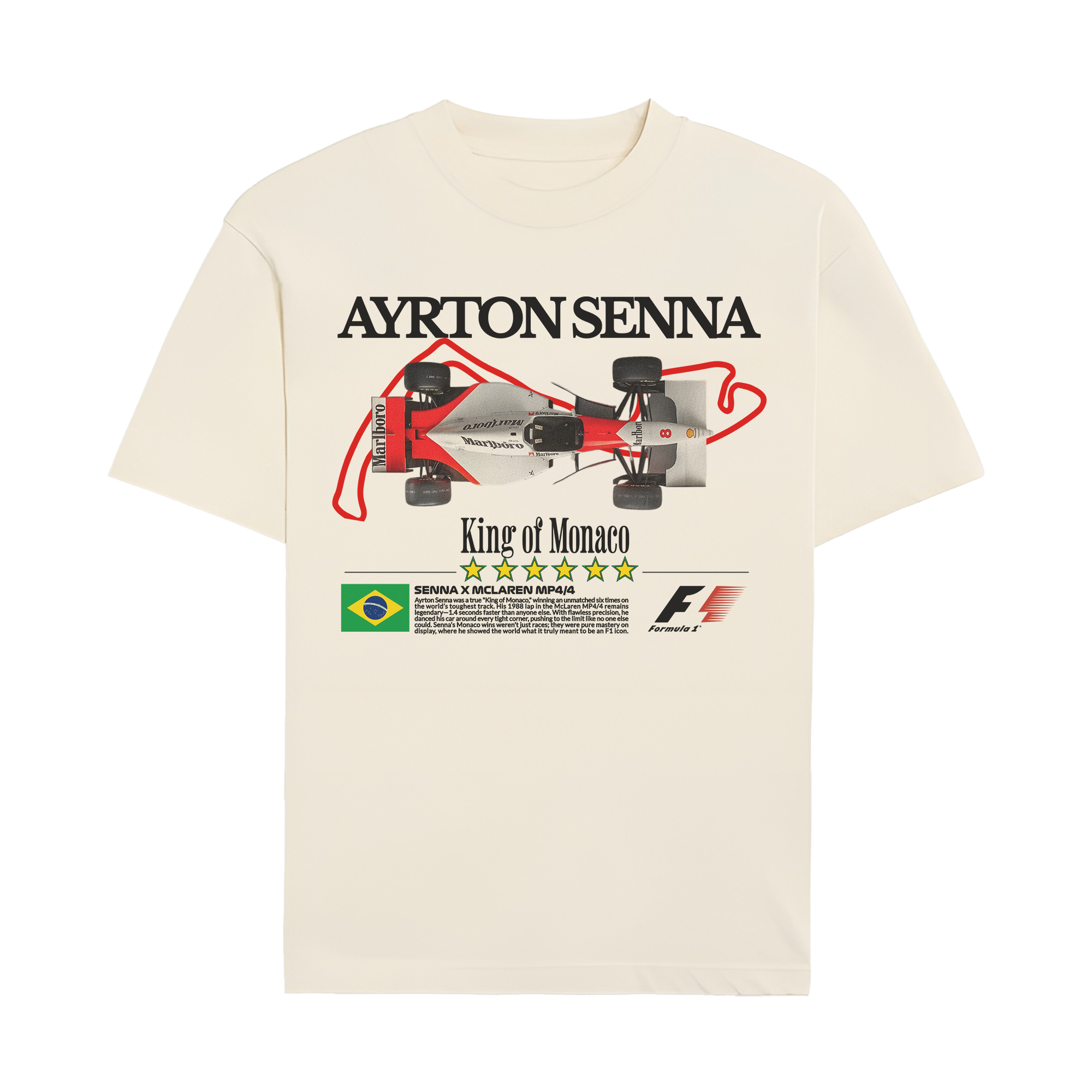 Ayrton Senna "King of Monaco" T-shirt