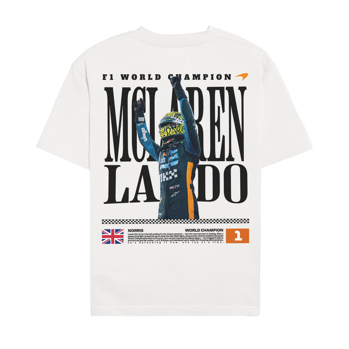 Lando 2025 Champion Legacy Tee - White back