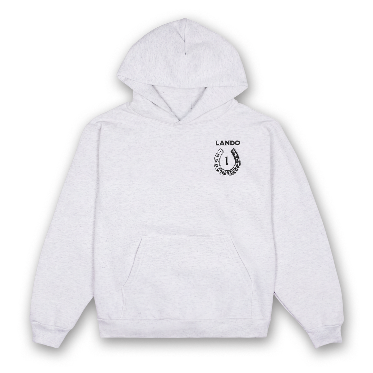 Lando Cowboy Helmet Hoodie - Ash front
