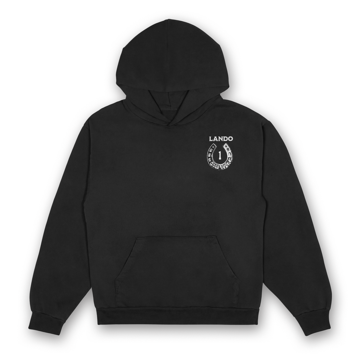 Lando Cowboy Helmet Hoodie - Black front