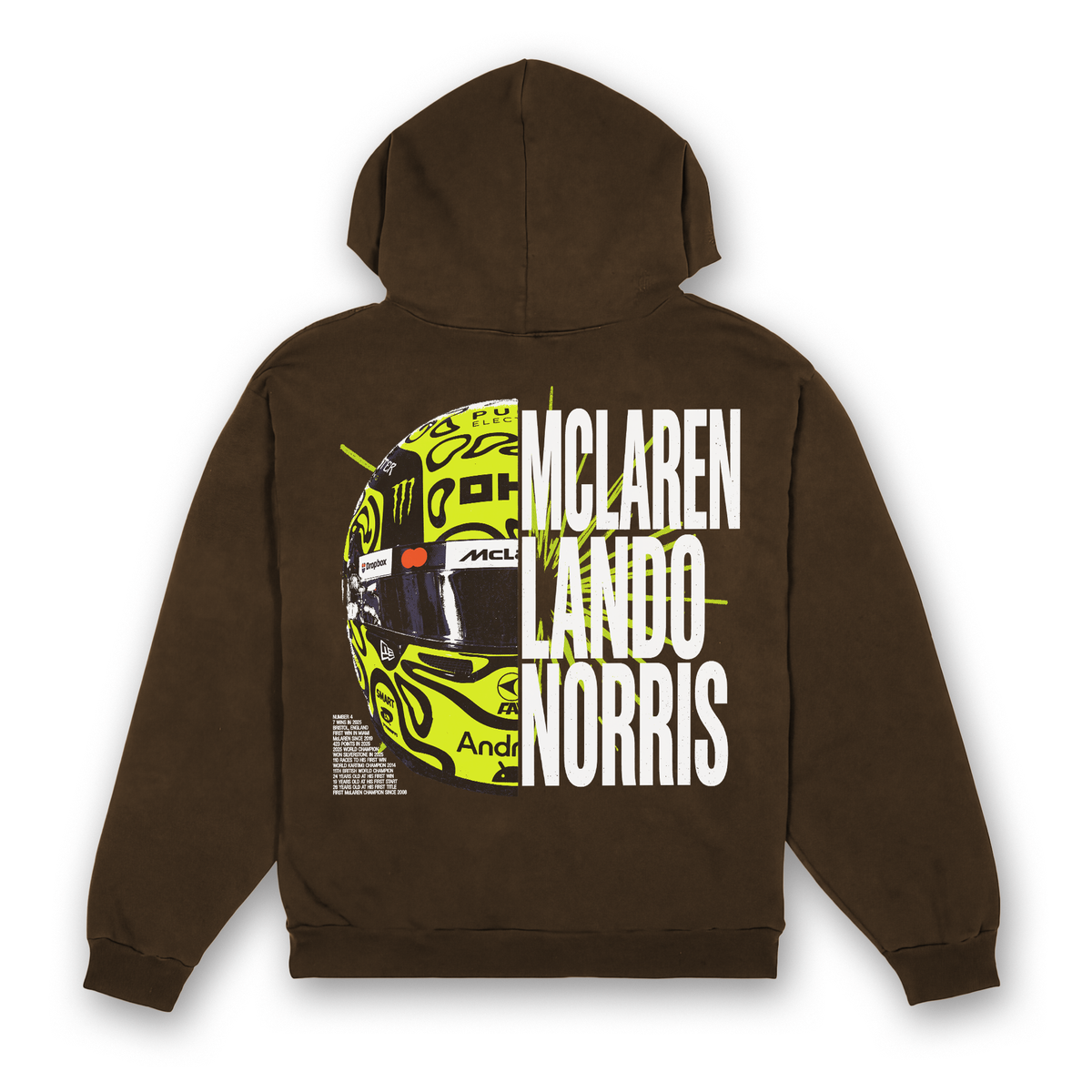 Lando Split Helmet Hoodie - Dark Chocolate back