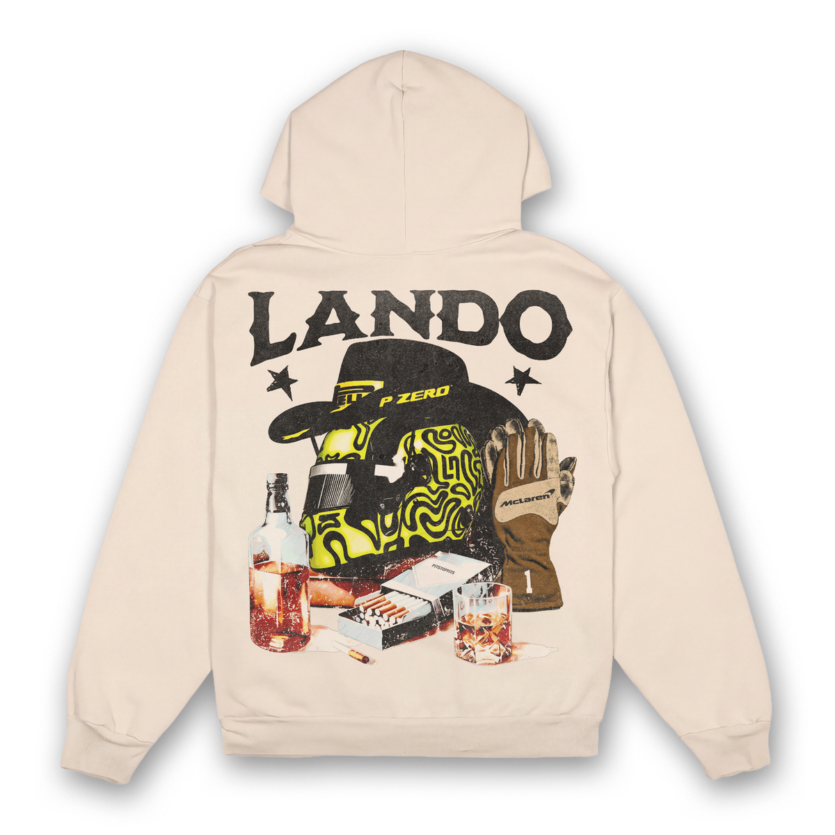 Lando Western V2 Hoodie - Sand back