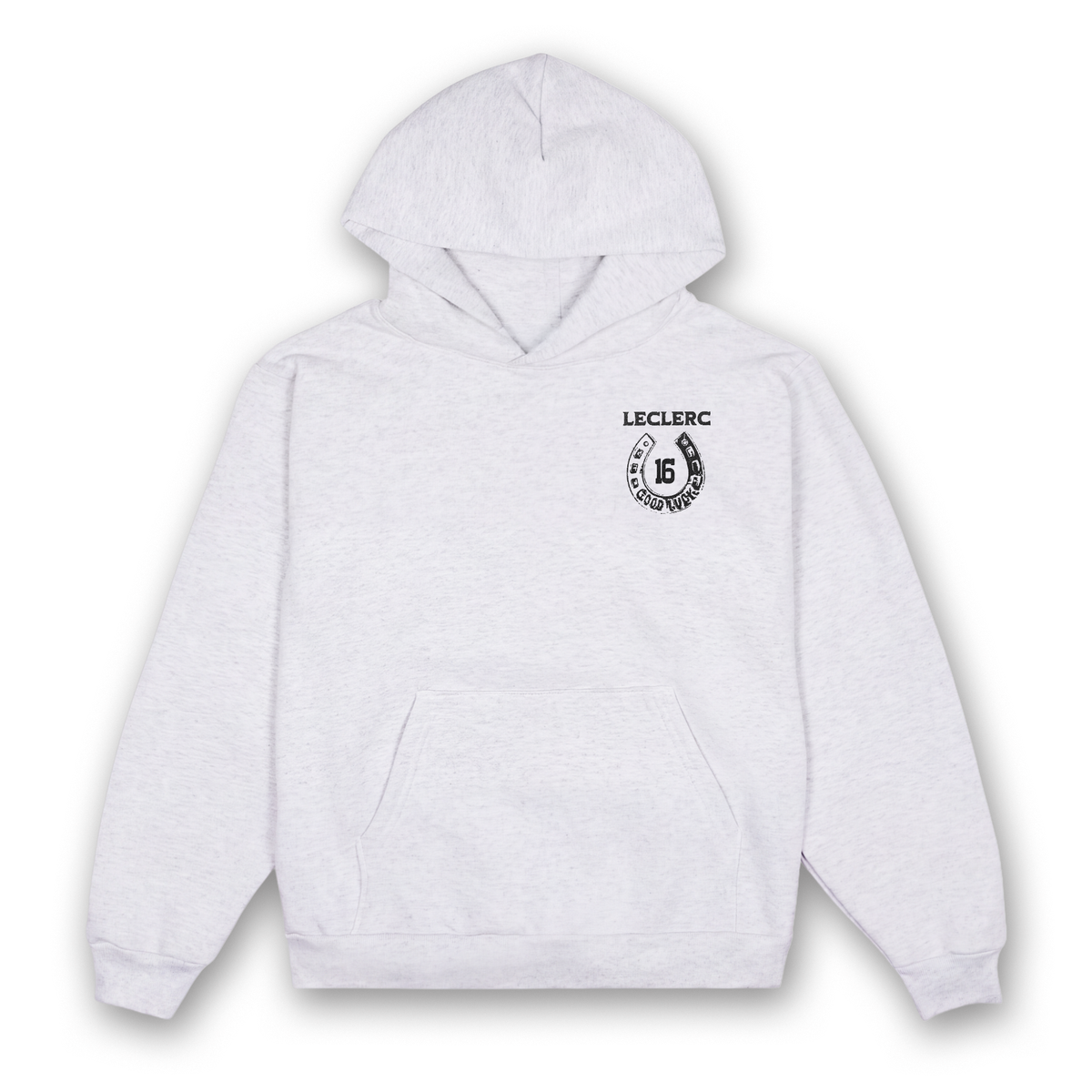 Leclerc Cowboy Helmet Hoodie - Ash front