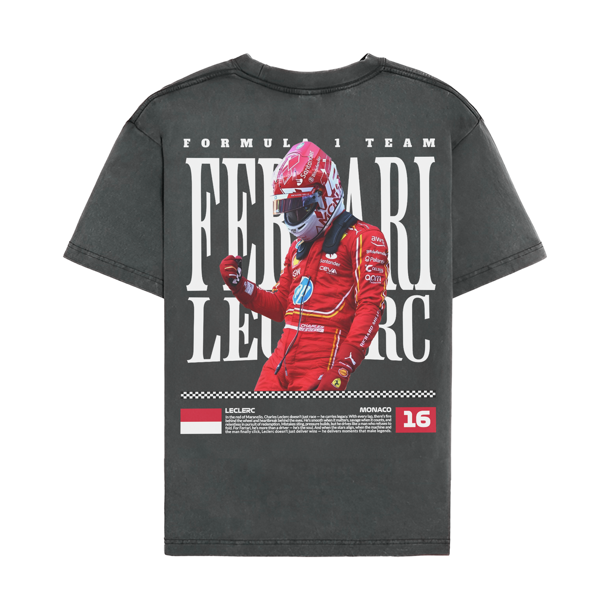 Leclerc Legacy T-shirt - Washed Black back