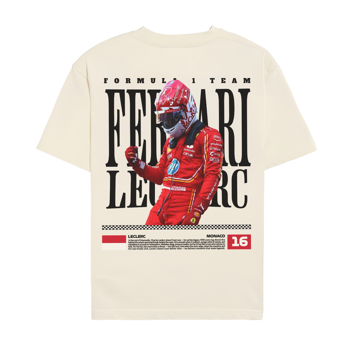 Leclerc Legacy T-shirt - Off-White back