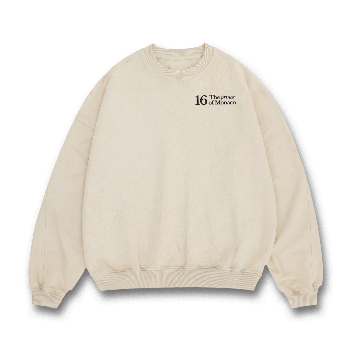 Leclerc Prince of Monaco Crewneck - Sand front