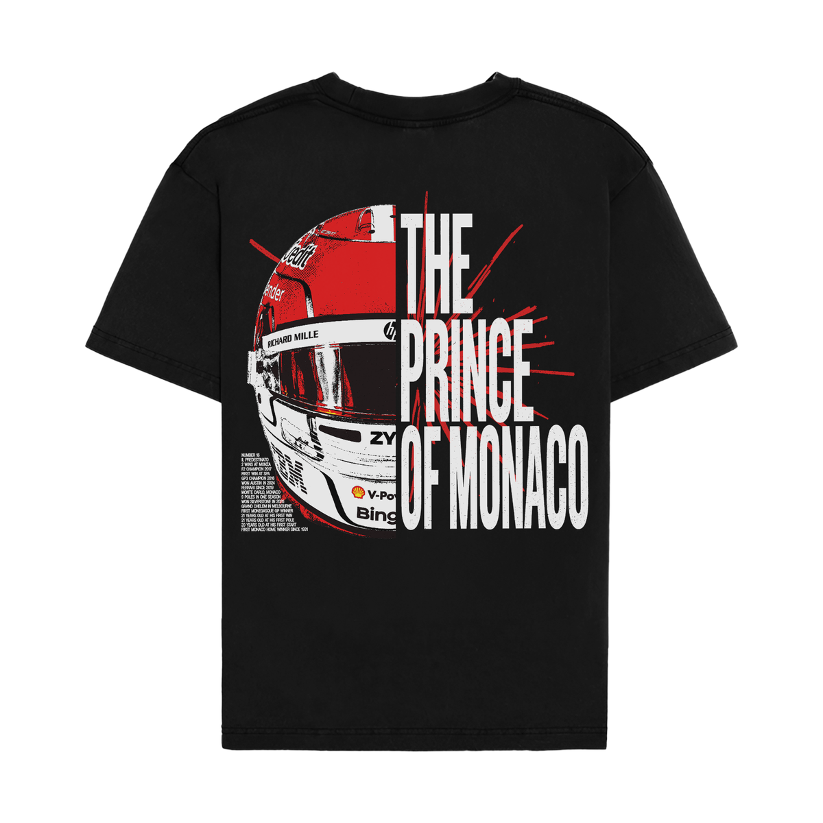Leclerc Split Helmet Tee - Black back