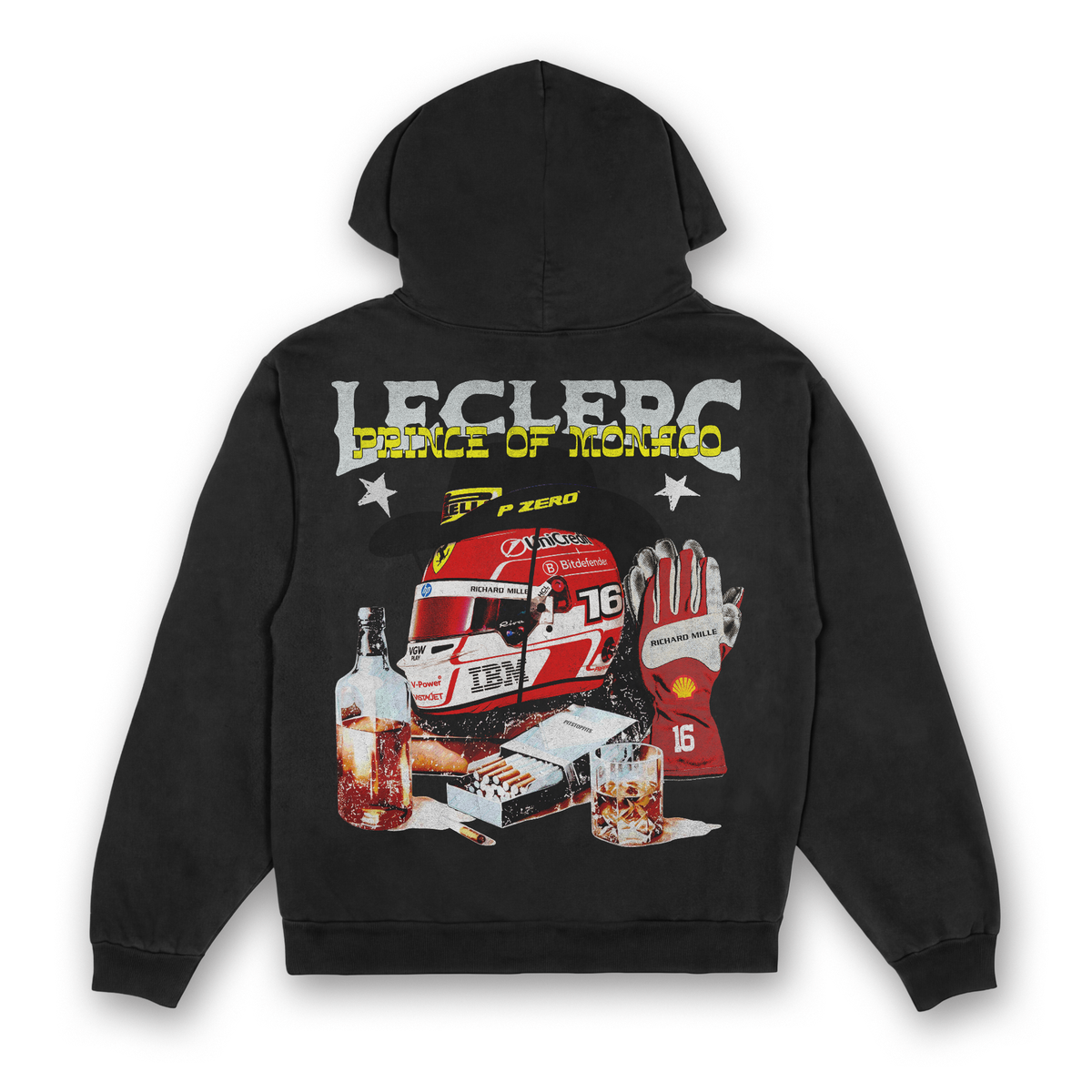 Leclerc Western V2 Hoodie - Black back