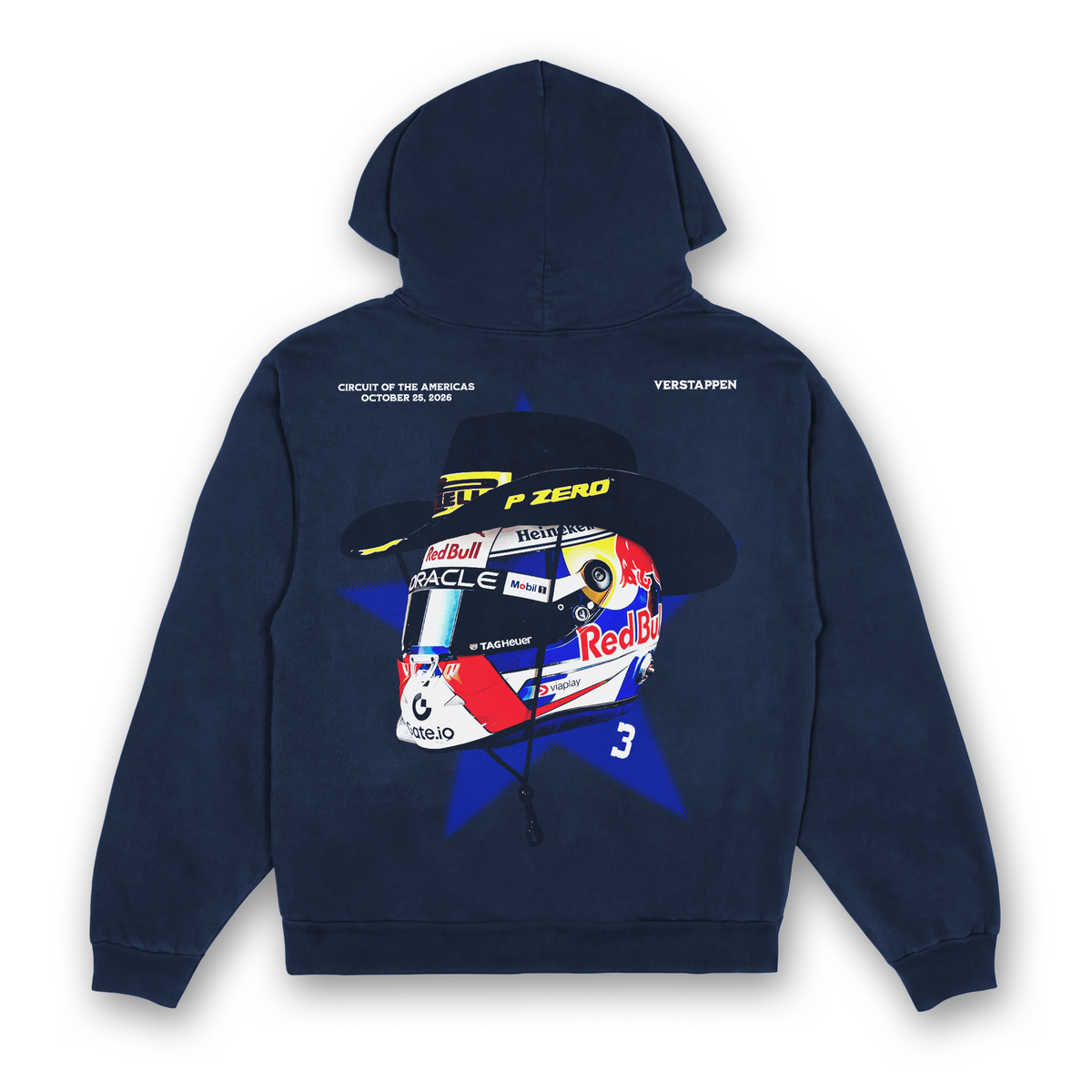 Max Cowboy Helmet Hoodie - Navy back