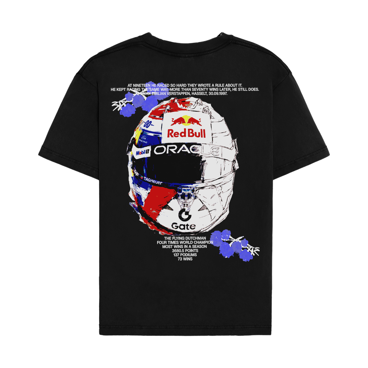 Max Floral Helmet Tee - Black back