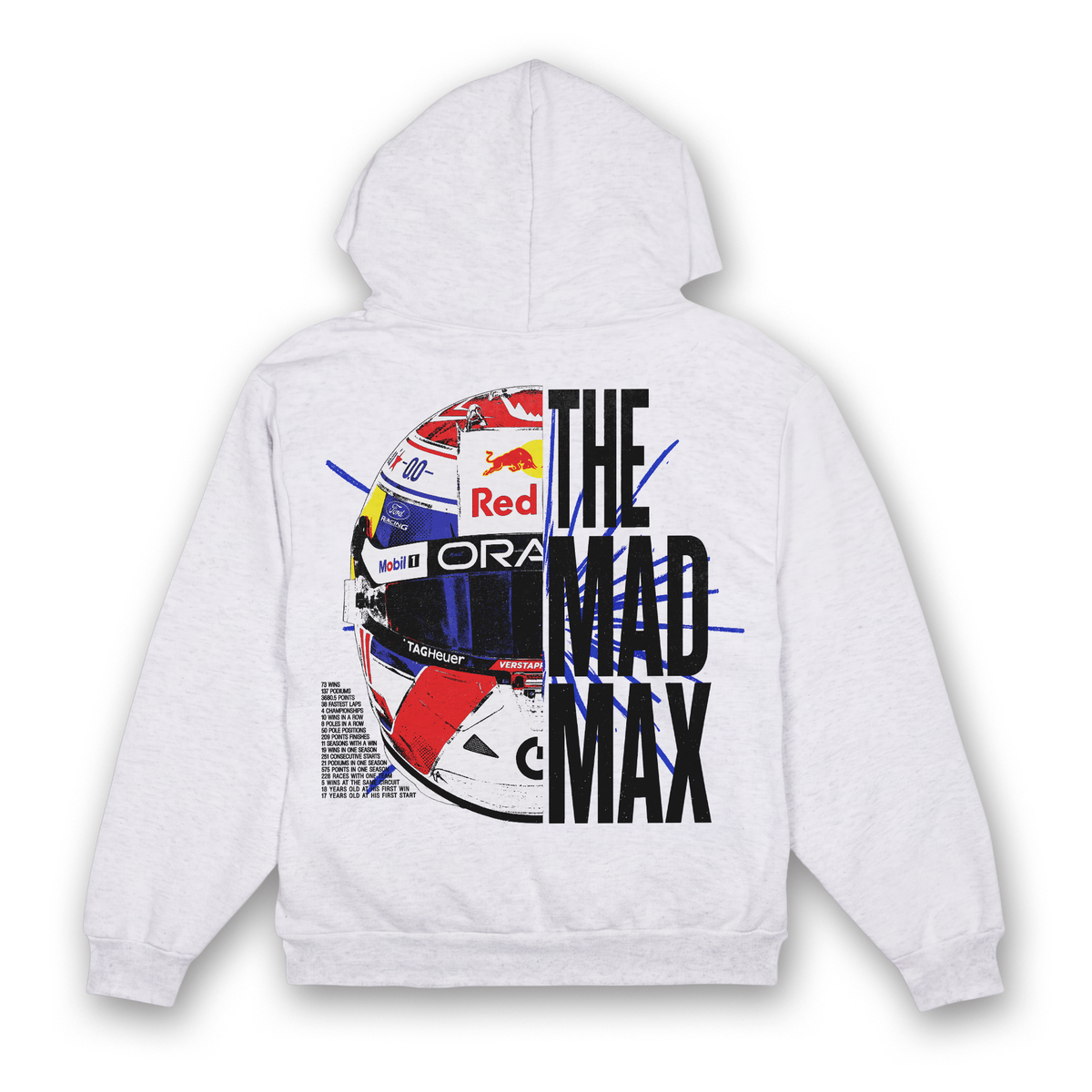 Max Split Helmet Hoodie - Ash back