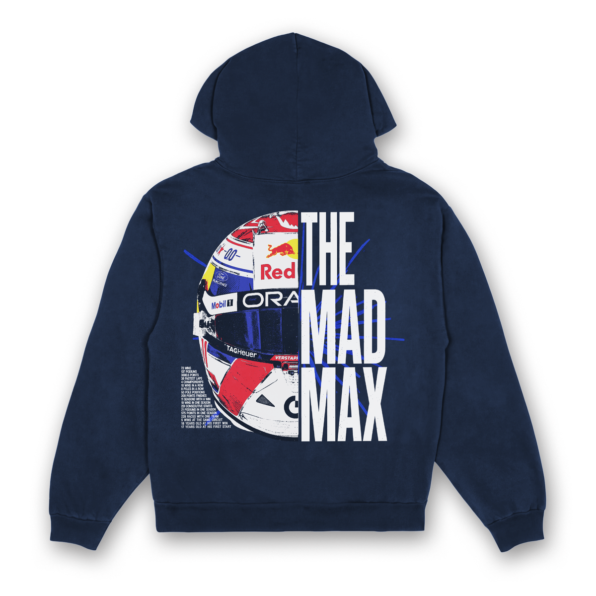 Max Split Helmet Hoodie - Navy back