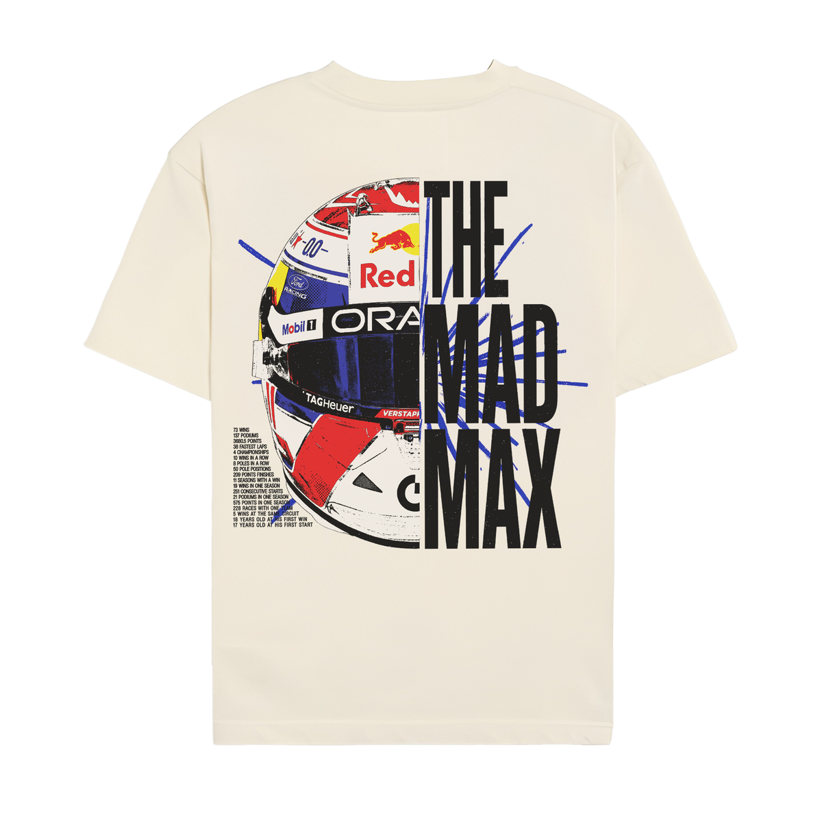 Max Split Helmet Tee - Off-White back