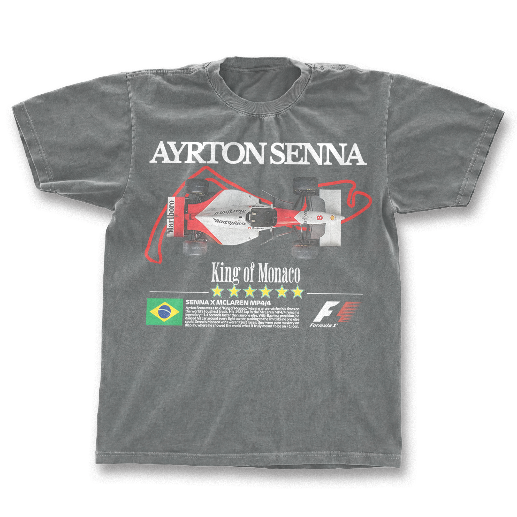 Ayrton Senna "King of Monaco" T-shirt