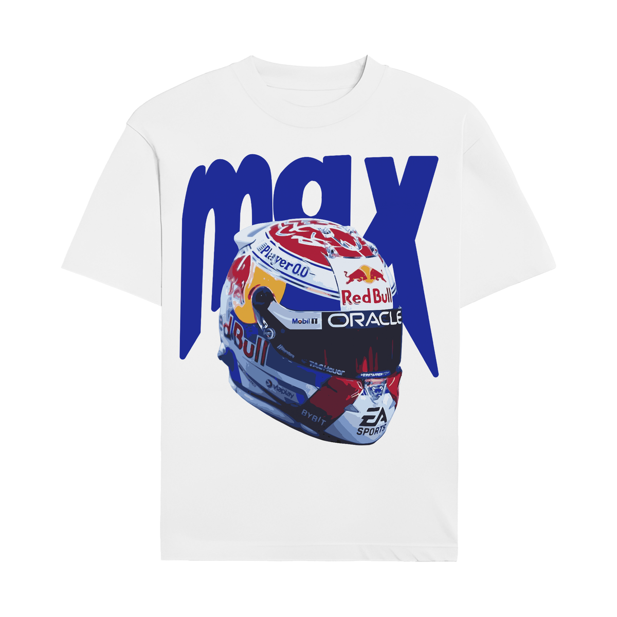Verstappen Helmet Tee - White front