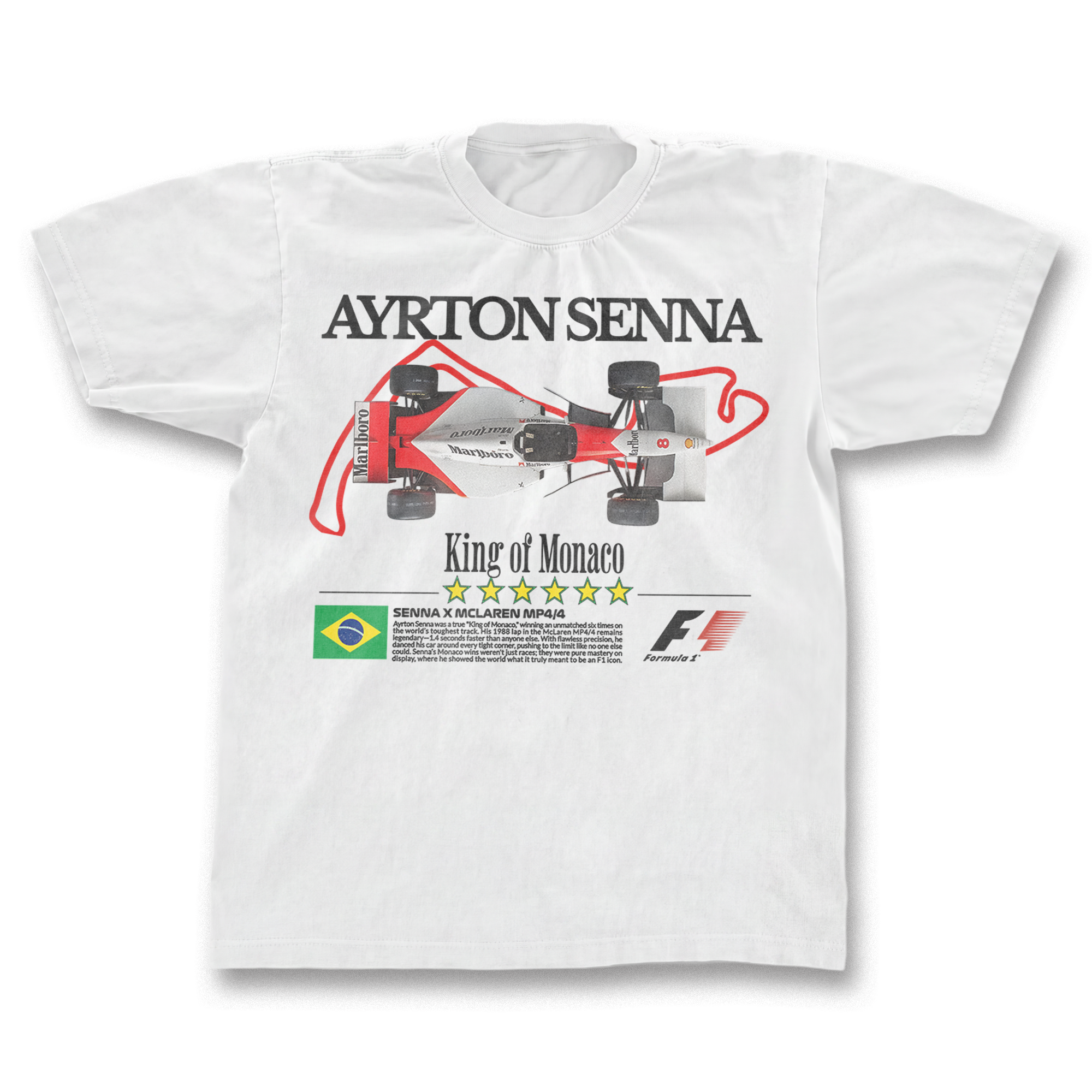 Ayrton Senna "King of Monaco" T-shirt