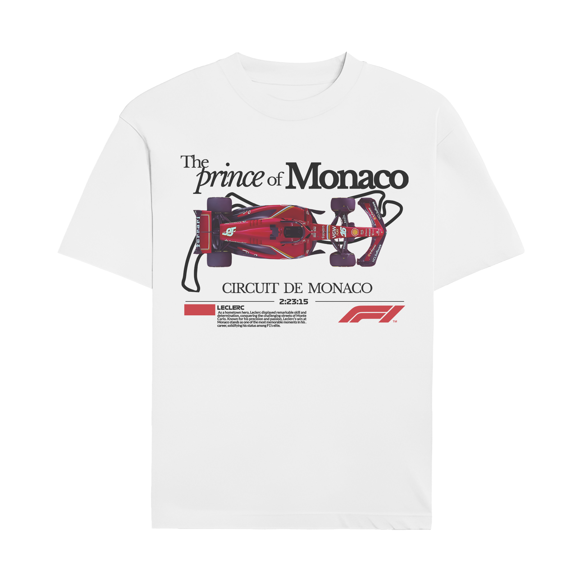 Charles Leclerc Prince of Monaco T-shirt