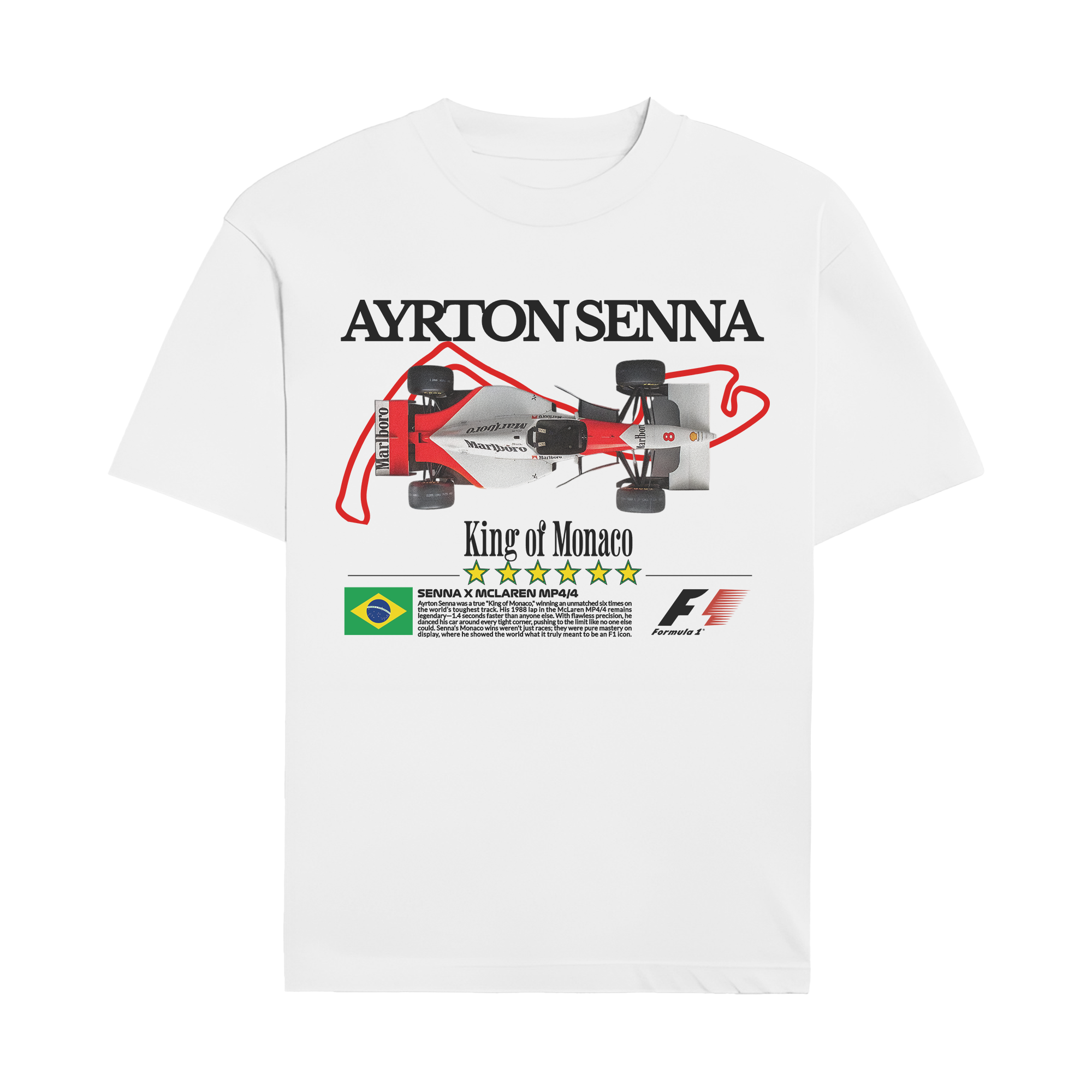 Ayrton Senna "King of Monaco" T-shirt